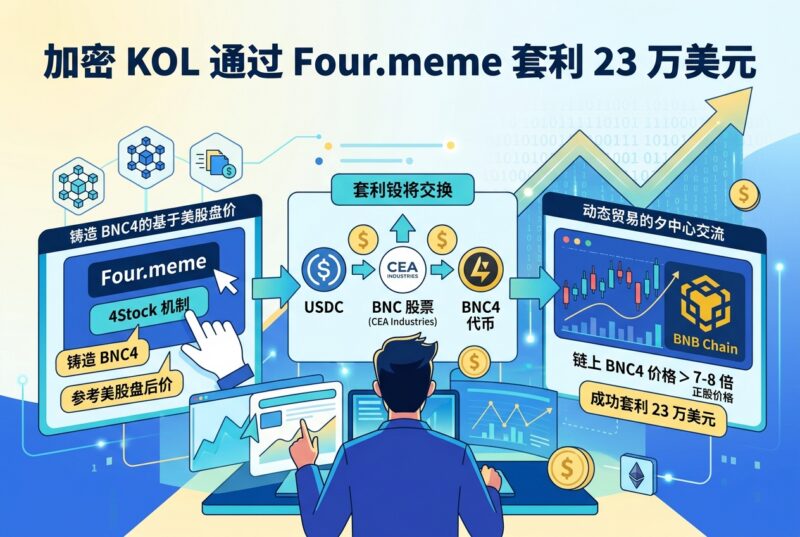 加密 KOL:通过 Four.meme 以盘后价铸造 BNC4,套利 23 万美元-指挥使社区 - 真实线索、热点议题与深度观察