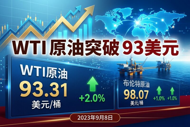 WTI 原油日内大涨 2%，报 93.31 美元-指挥使社区 - 真实线索、热点议题与深度观察