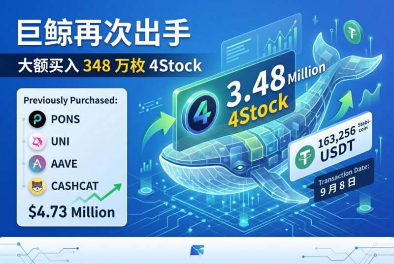 某巨鲸再买入 348 万枚 4Stock-指挥使社区 - 真实线索、热点议题与深度观察