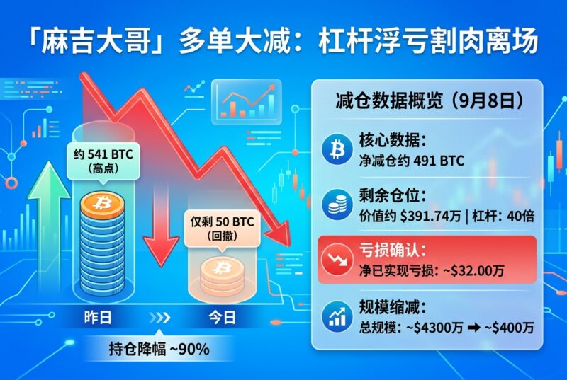 「麻吉」难抗回撤割肉 BTC 多单，规模仅剩此前 10%-指挥使社区 - 真实线索、热点议题与深度观察