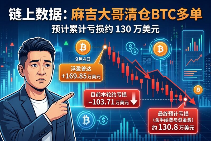 链上侦探：「麻吉」即将清仓 BTC 多单，预计亏损约 130 万美元-指挥使社区 - 真实线索、热点议题与深度观察