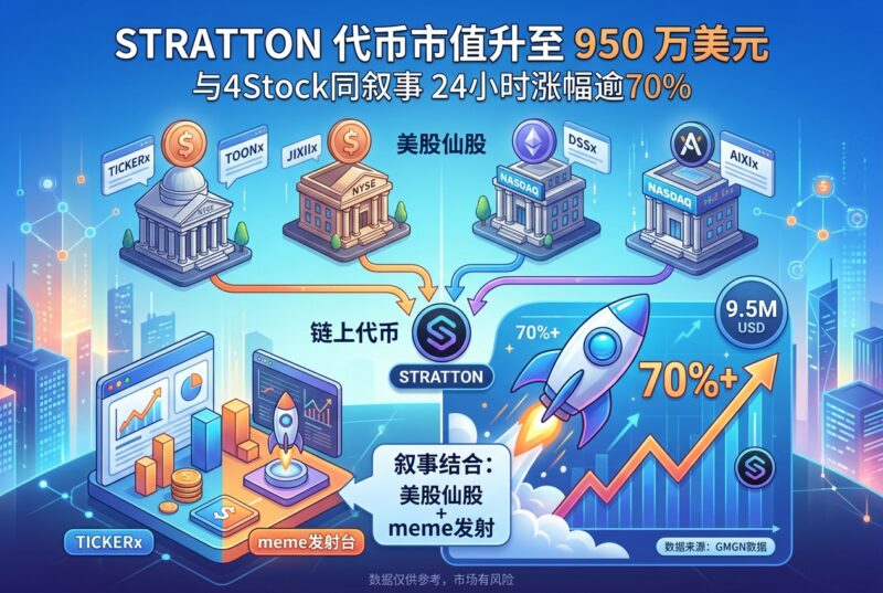 4Stock同叙事代币STRATTON涨势延续,市值升至950万美元-指挥使社区 - 真实线索、热点议题与深度观察
