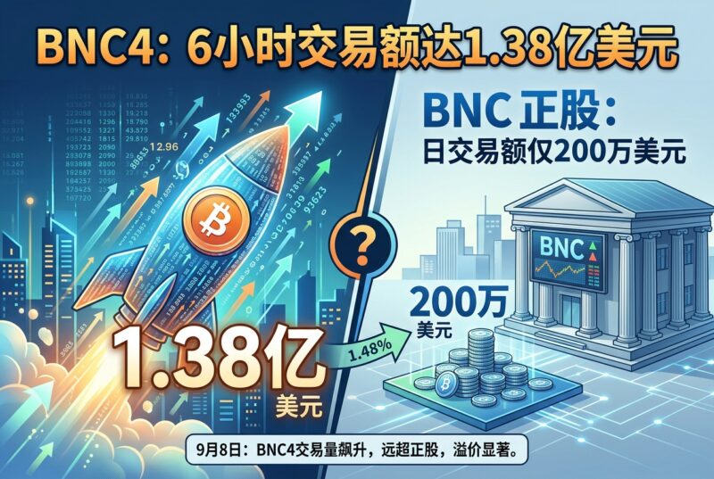 BNC4 6 小时交易额达 1.38 亿美元，正股 BNC 日交易额仅 200 万美元-指挥使社区 - 真实线索、热点议题与深度观察
