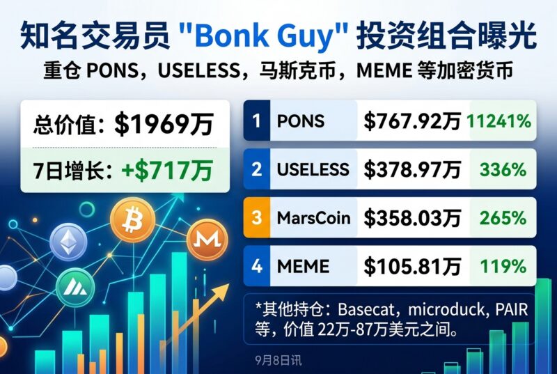 Bonk Guy 公开投资组合:重仓 PONS、USELESS 与 MEME-指挥使社区 - 真实线索、热点议题与深度观察