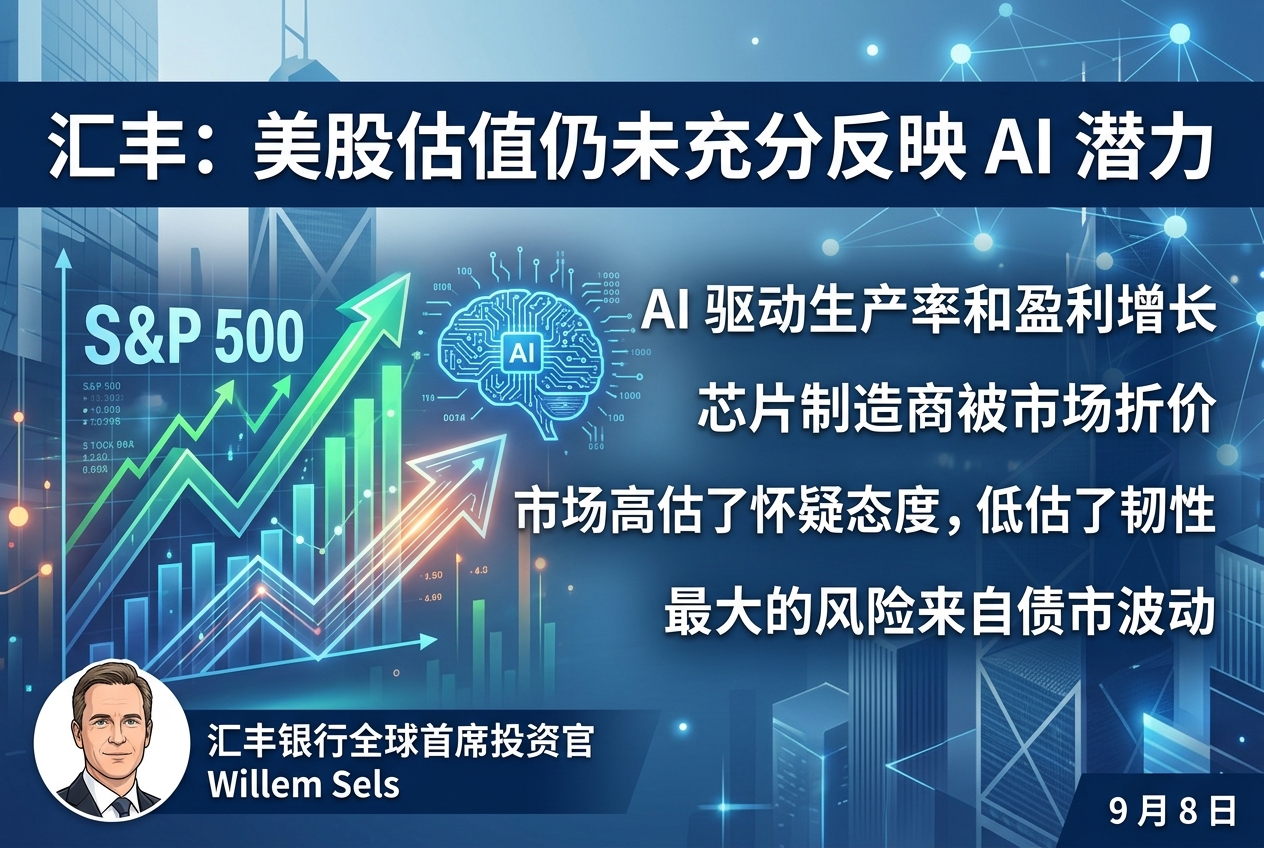 汇丰：美股估值仍不昂贵，未充分反映 AI 潜力