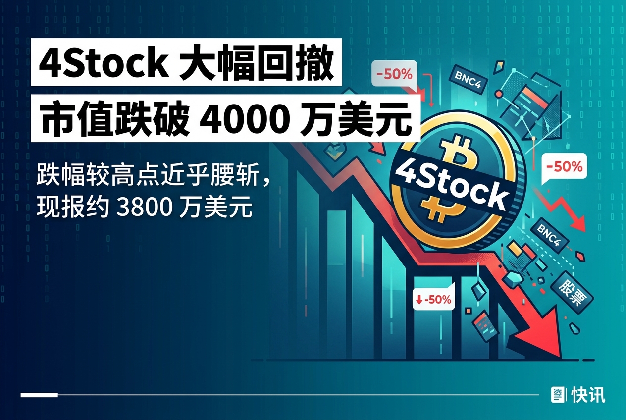 Meme 币 4Stock 大幅回撤,市值跌破 4000 万美元