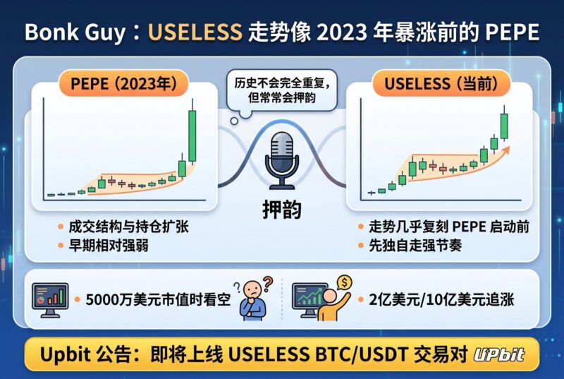Bonk Guy:USELESS 走势像 2023 年暴涨前的 PEPE-指挥使社区 - 真实线索、热点议题与深度观察