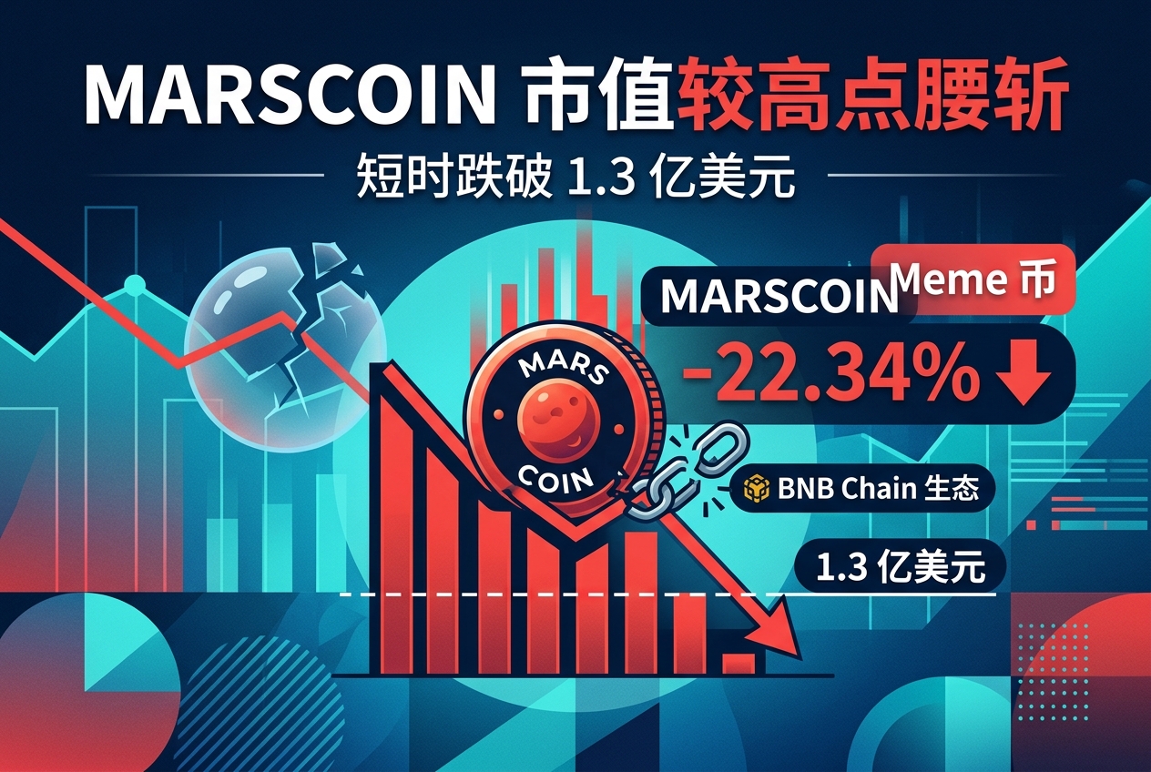 MARSCOIN 市值较高点腰斩,短时跌破 1.3 亿美元