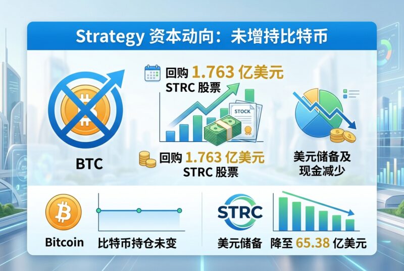 市场消息:Strategy 上周未增持比特币,回购 1.763 亿美元 STRC 股票-指挥使社区 - 真实线索、热点议题与深度观察