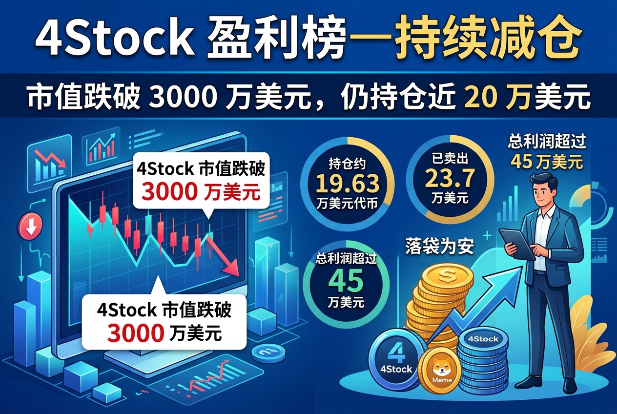 4Stock盈利榜一持续减仓,仍持仓19.6万美元代币