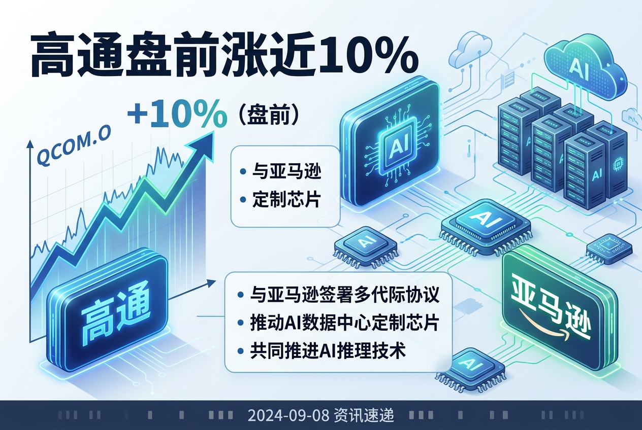 高通盘前涨近10%