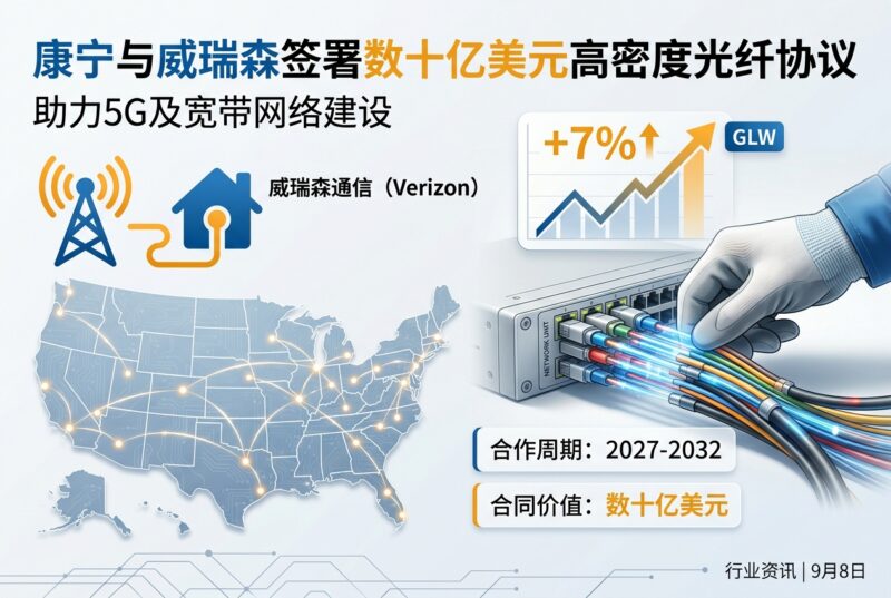 康宁涨超7%,与电信运营商签订数十亿美元高密度光纤供应协议-指挥使社区 - 真实线索、热点议题与深度观察