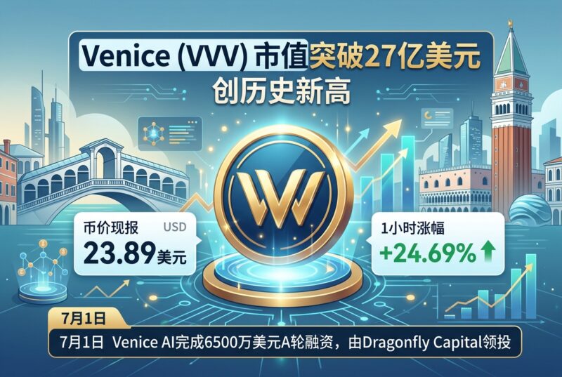 Venice(VVV)市值突破27亿美元,创历史新高-指挥使社区 - 真实线索、热点议题与深度观察