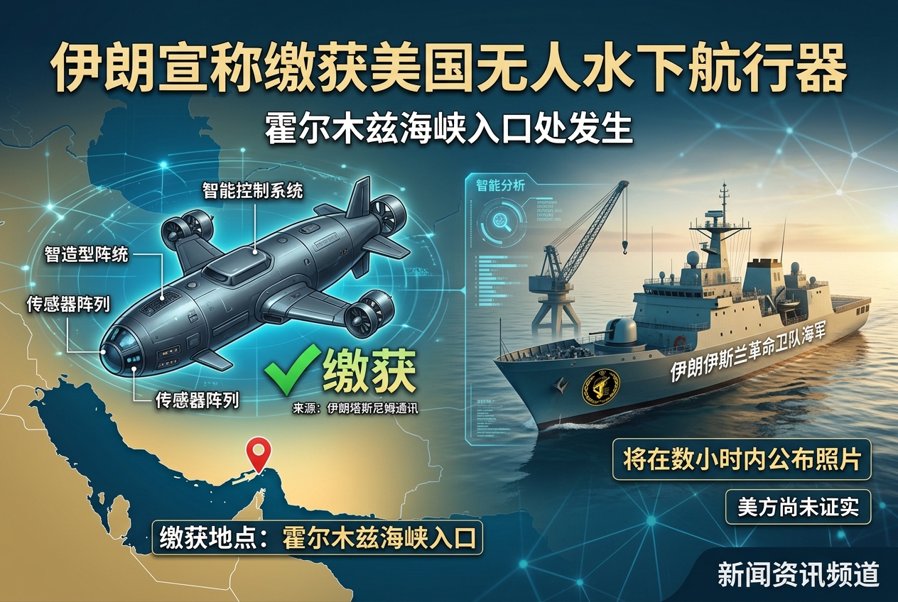 伊朗宣称缴获美国无人水下航行器