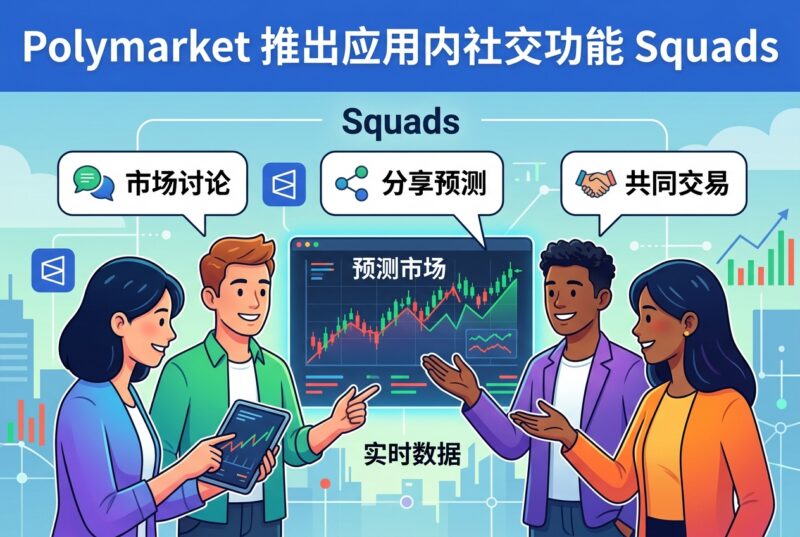 Polymarket 推出应用内社交功能 Squads-指挥使社区 - 真实线索、热点议题与深度观察