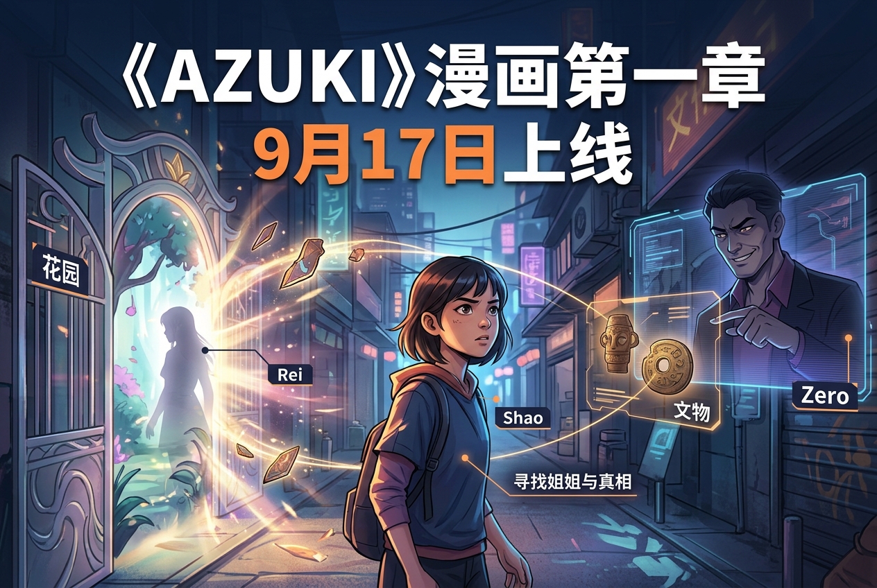 《AZUKI》漫画第一章将于 9 月 17 日上线