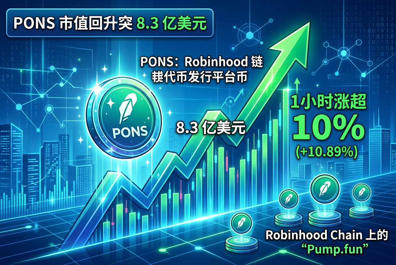 PONS 市值回升突破 8.3 亿美元，1 小时涨超 10%