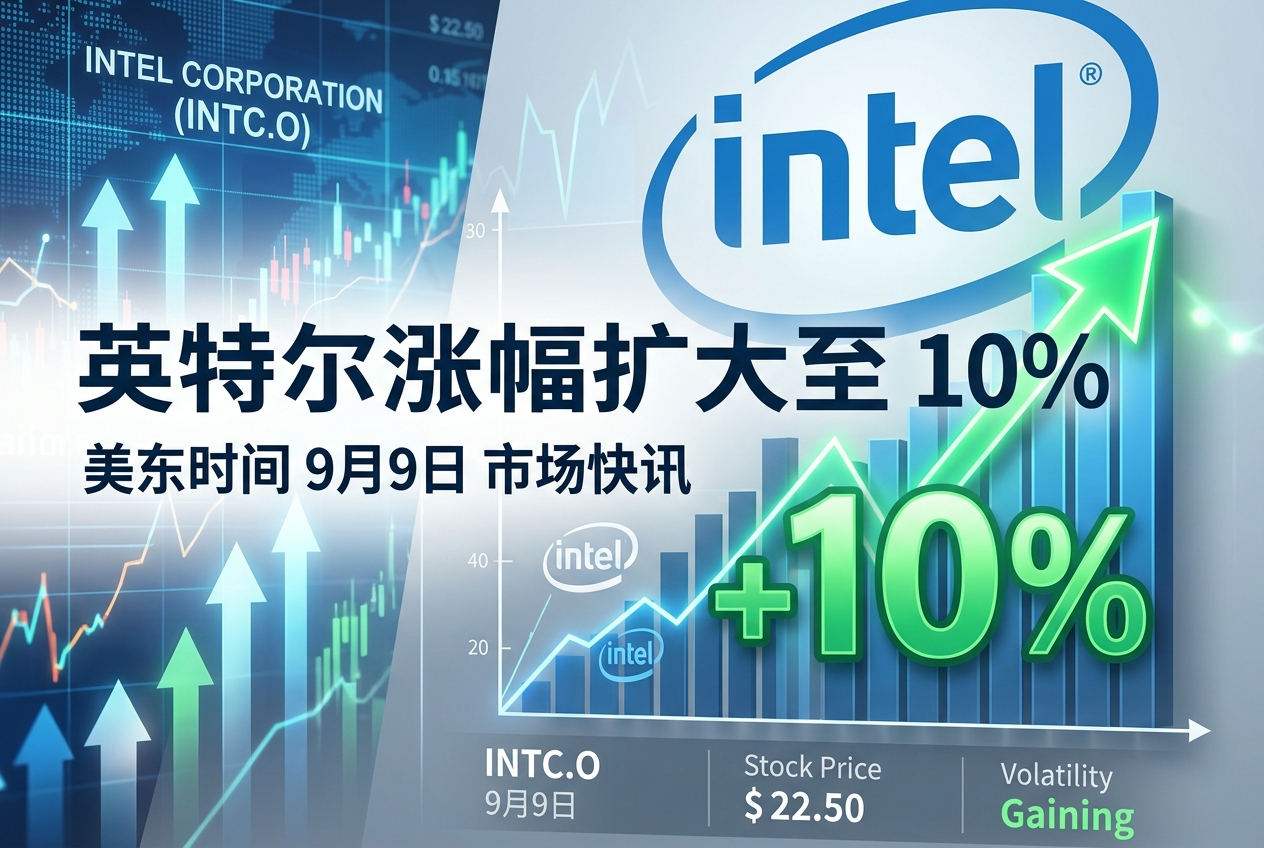 英特尔涨幅扩大至 10%
