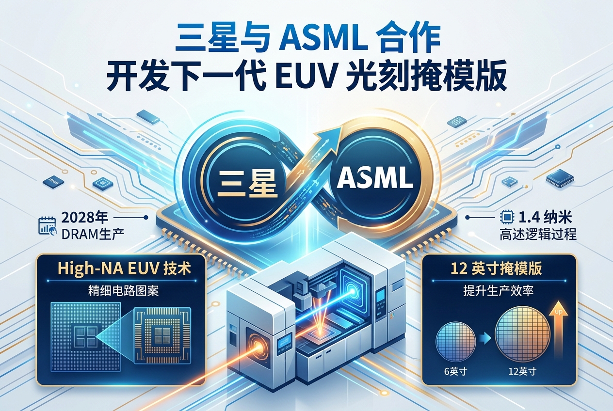 三星与 ASML 合作开发下一代 EUV 光刻掩模版