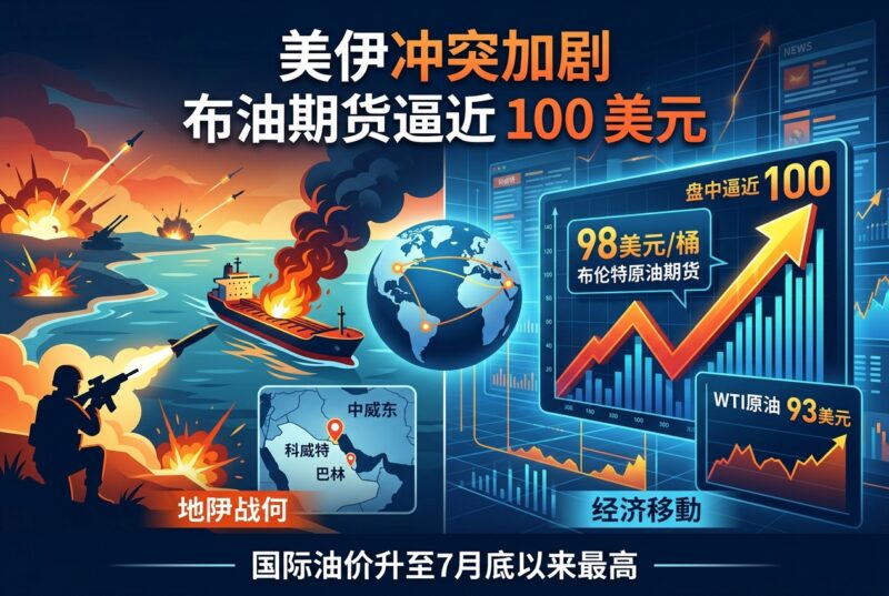 美伊冲突加剧,布油期货盘中逼近 100 美元-指挥使社区 - 真实线索、热点议题与深度观察