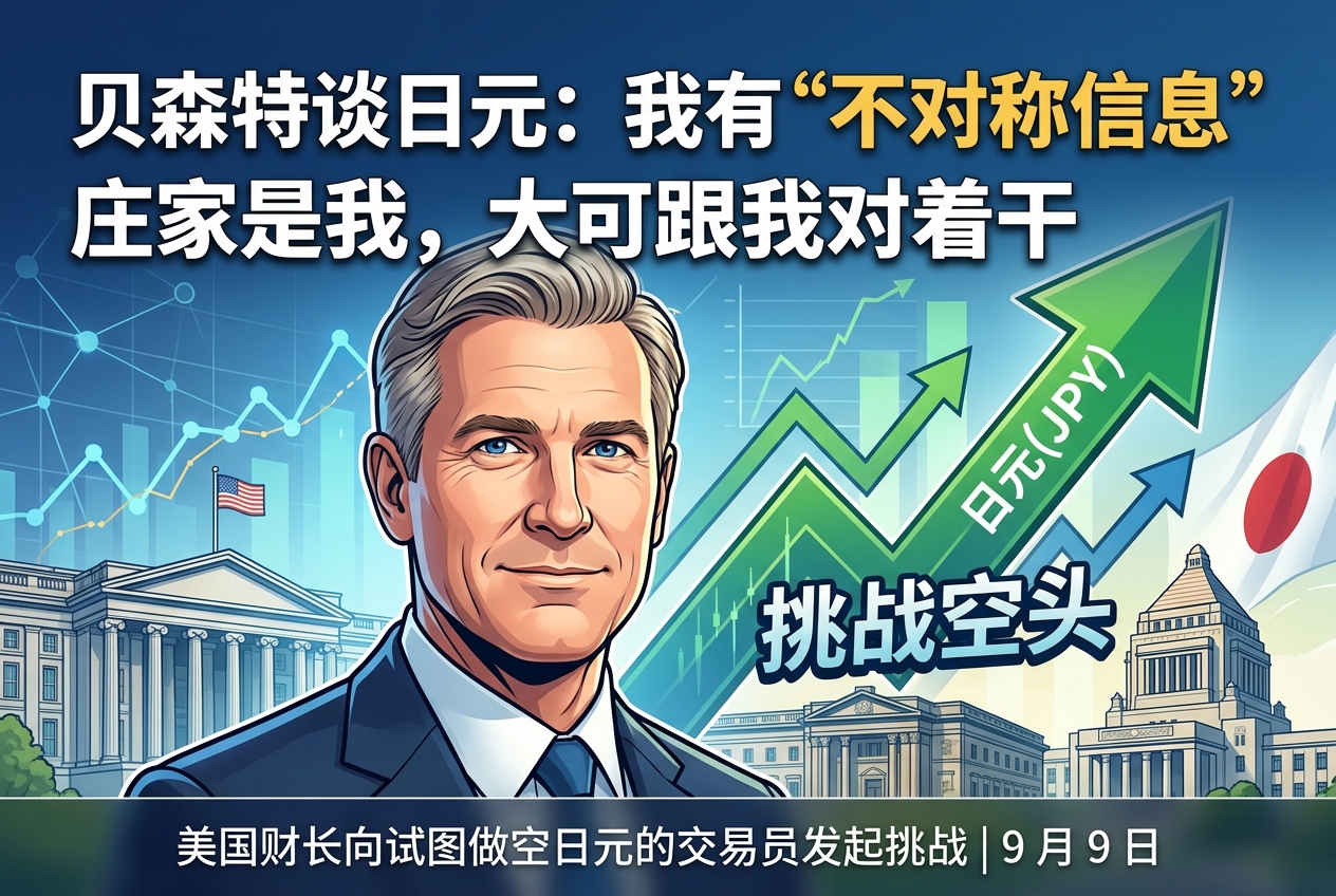 贝森特谈日元：空头大可来对着干试试