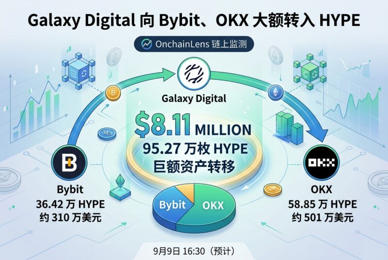 Galaxy Digital 向 Bybit、OKX 转入 95.27 万枚 HYPE,价值约 811 万美元-指挥使社区 - 真实线索、热点议题与深度观察
