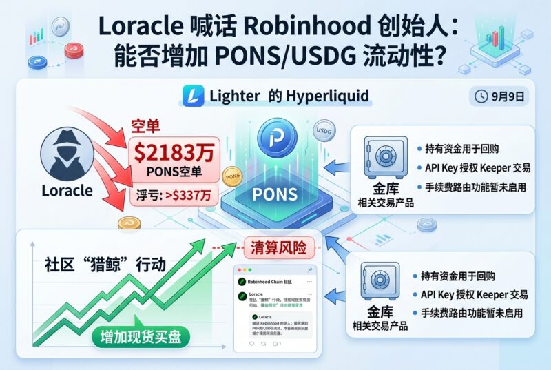 Loracle 喊话 Robinhood 创始人:能否增加 Lighter 上 PONS/USDG 流动性-指挥使社区 - 真实线索、热点议题与深度观察