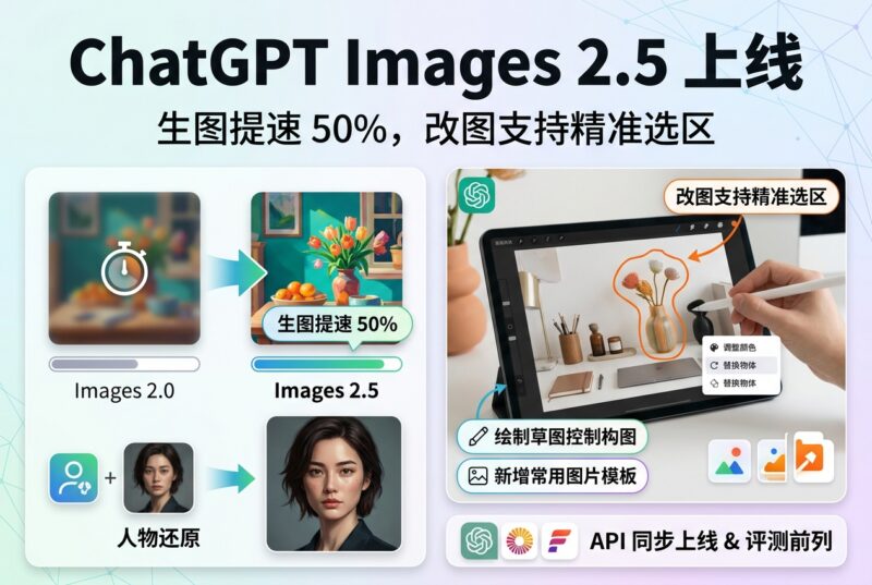 ChatGPT Images 2.5 上线：生图提速 50%，改图支持精准选区-指挥使社区 - 真实线索、热点议题与深度观察