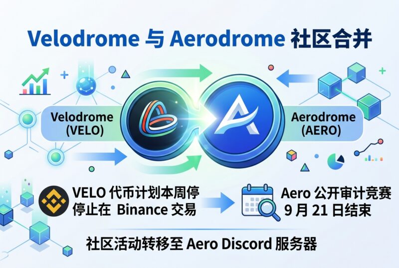 Velodrome 与 Aerodrome 社区将合并,VELO 计划本周停止在 Binance 交易-指挥使社区 - 真实线索、热点议题与深度观察