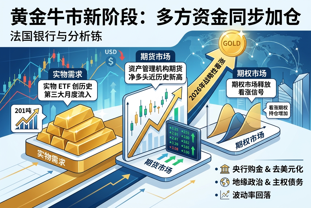 机构:黄金牛市进入新阶段,实物、期货与期权资金同步加仓