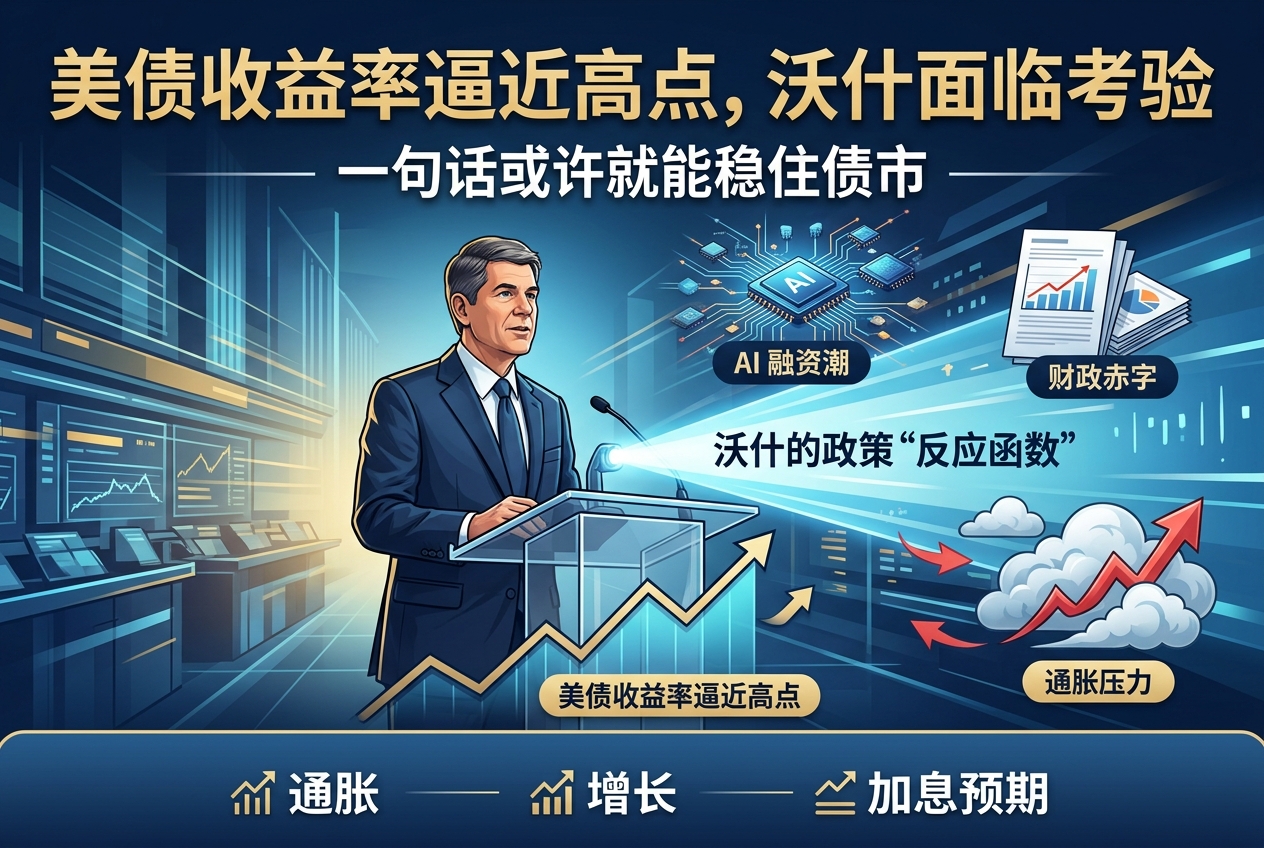 美债收益率逼近高点，沃什面临考验：一句话或许就能稳住债市