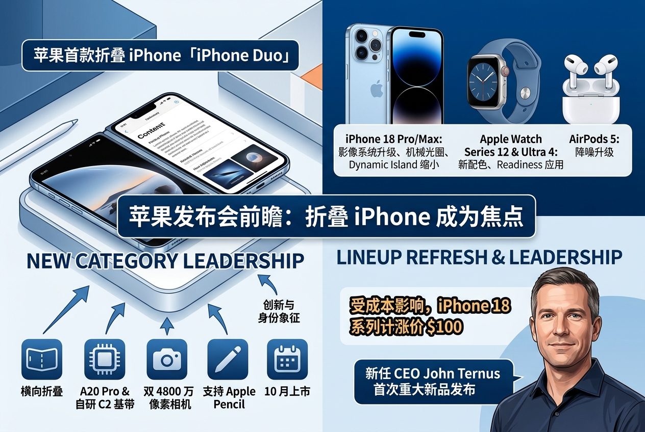 苹果发布会前瞻:iPhone 或涨价,折叠屏机型成焦点