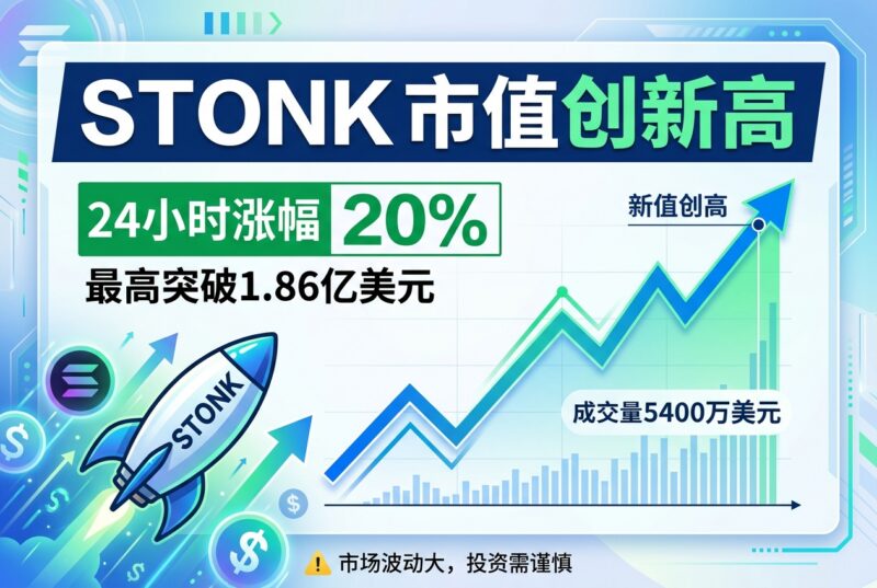 STONK市值短时突破1.86亿美元再创新高,24小时涨20%-指挥使社区 - 真实线索、热点议题与深度观察