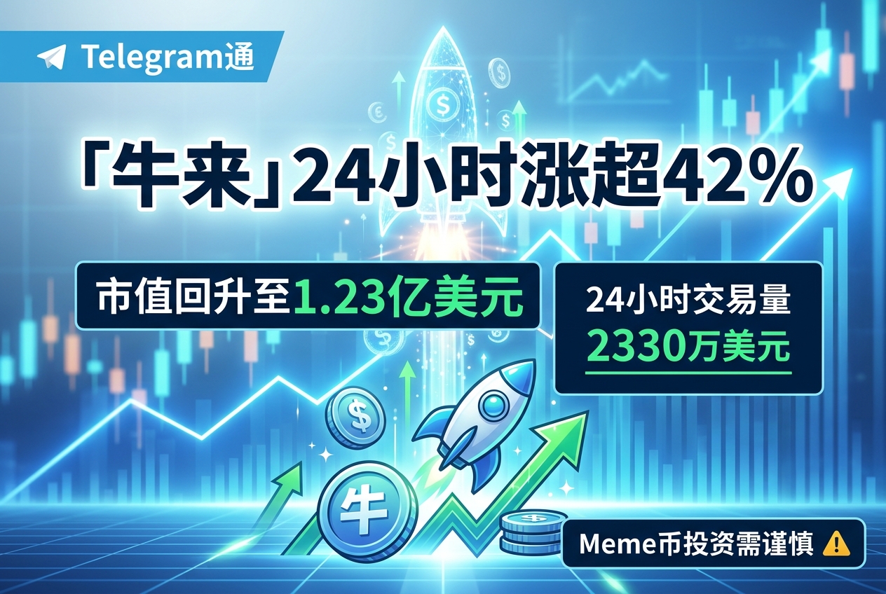「牛来」24 小时涨超 42%,市值回升至 1.23 亿美元