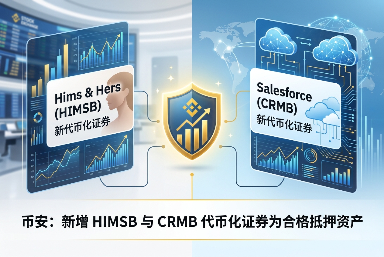 Binance 将新增 HIMSB 与 CRMB 两种 bStocks 代币化证券作为抵押资产
