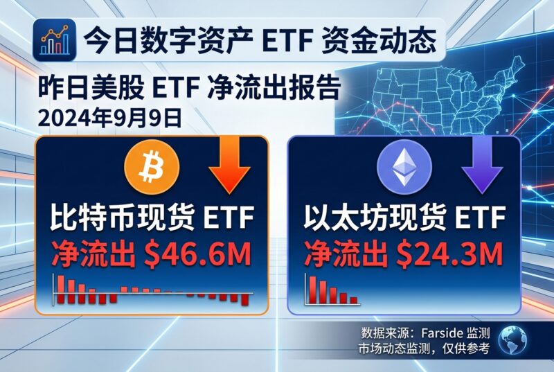 昨日美国比特币现货 ETF 净流出 4660 万美元-指挥使社区 - 真实线索、热点议题与深度观察
