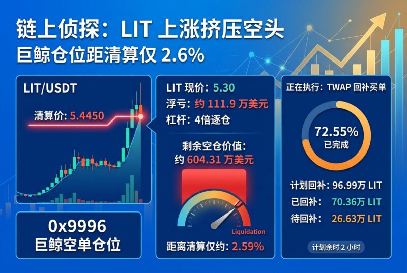 链上侦探|LIT上涨挤压空头,600万美元余仓距清算仅2.6%-指挥使社区 - 真实线索、热点议题与深度观察