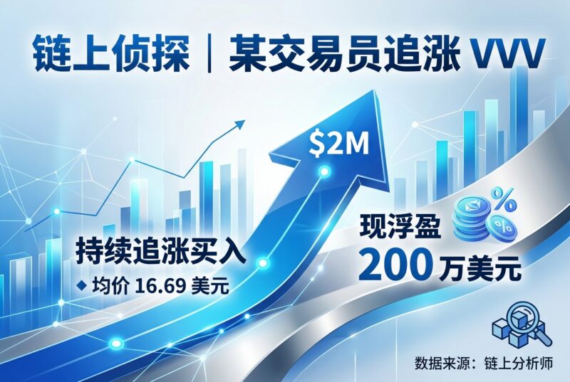 链上侦探|某交易员持续追涨逾 300 万美元 VVV,现浮盈 200 万美元-指挥使社区 - 真实线索、热点议题与深度观察