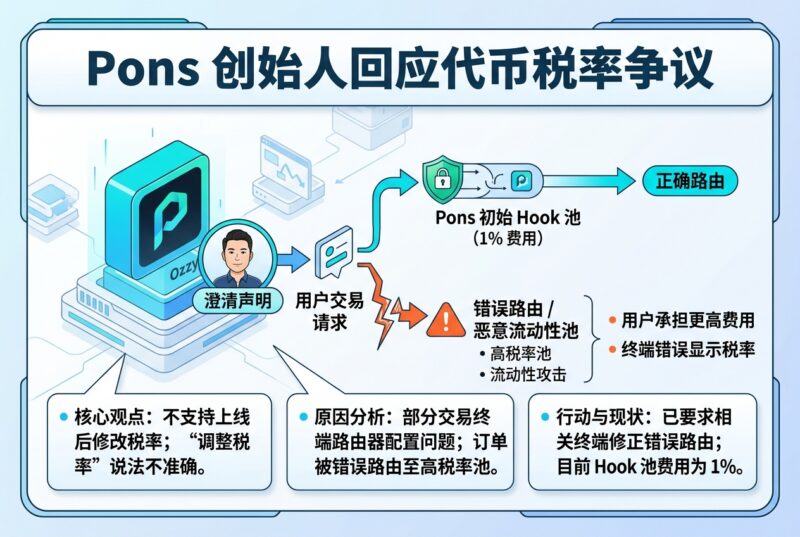 Pons 创始人回应平台内代币税率争议-指挥使社区 - 真实线索、热点议题与深度观察