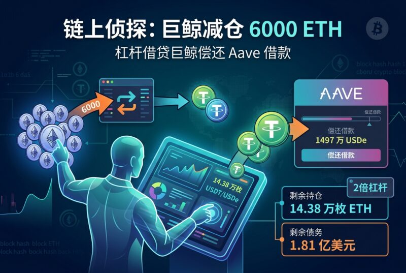 链上侦探:杠杆借贷巨鲸减仓 6000 枚 ETH 偿还借款-指挥使社区 - 真实线索、热点议题与深度观察