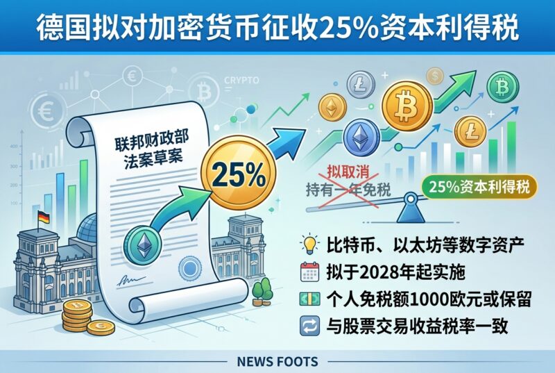 德国政府计划对加密货币收益征收 25% 资本利得税-指挥使社区 - 真实线索、热点议题与深度观察