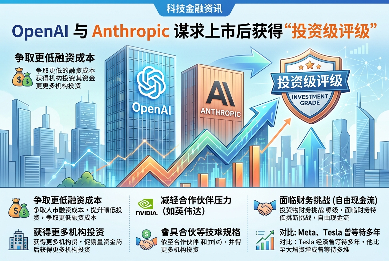 OpenAI、Anthropic 为上市后的投资级评级铺路