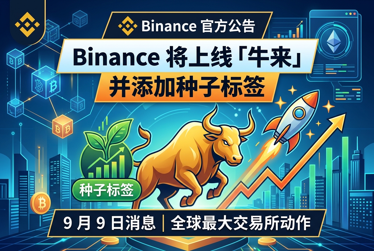 Binance 将上线「牛来」并添加种子标签