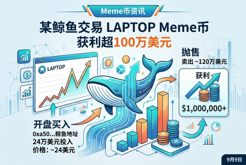 某鲸鱼开盘买入 LAPTOP 后抛售,已获利超 100 万美元-指挥使社区 - 真实线索、热点议题与深度观察