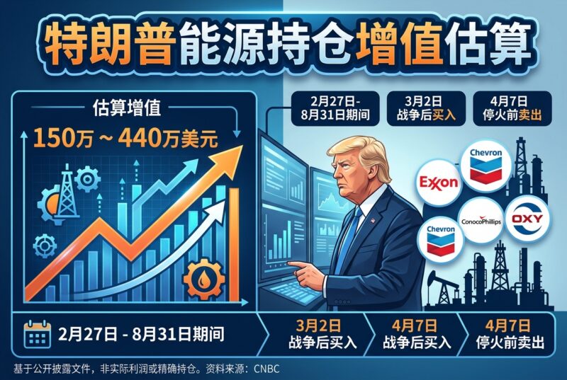 特朗普能源股持仓在伊朗战争期间估计增值150万至440万美元-指挥使社区 - 真实线索、热点议题与深度观察