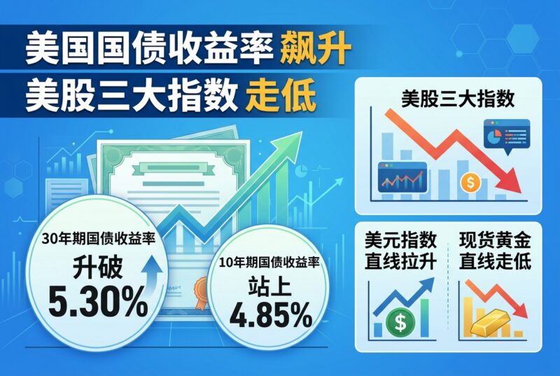 美股三大指数走低，美国30年期国债收益率升破5.30%-指挥使社区 - 真实线索、热点议题与深度观察
