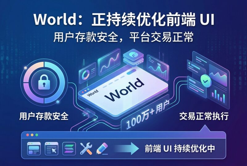 World:正持续优化前端 UI,用户存款安全且交易正常-指挥使社区 - 真实线索、热点议题与深度观察