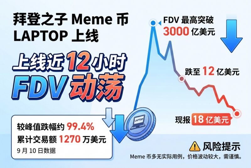 拜登之子 Meme 币 LAPTOP 上线近 12 小时，FDV 现报 18 亿美元-指挥使社区 - 真实线索、热点议题与深度观察