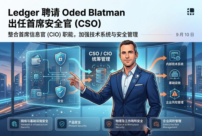 Ledger SAS 聘请 Oded Blatman 出任首席安全官-指挥使社区 - 真实线索、热点议题与深度观察