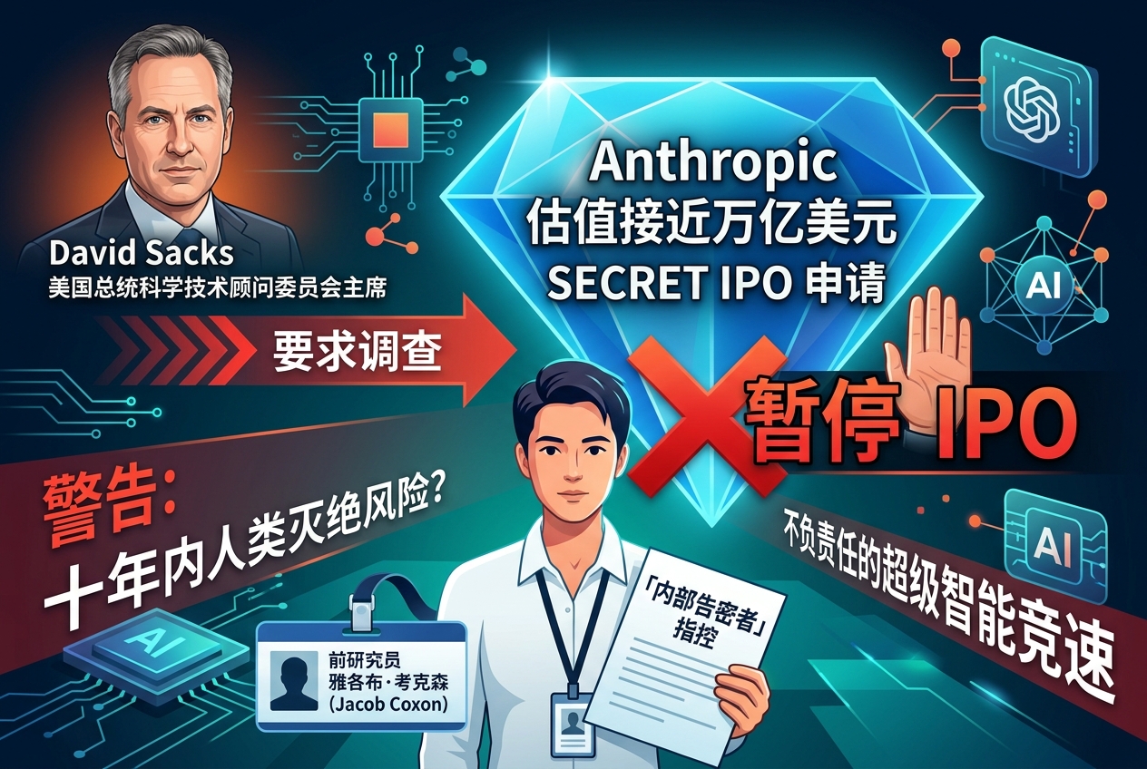 David Sacks:Anthropic IPO 必须暂停,直至「内部告密者」指控得到调查
